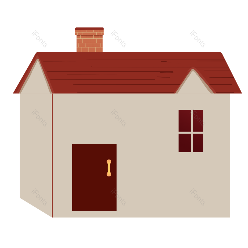 建筑素材图片,房子元素,小房子PNG,卡通建筑免抠素材